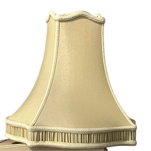 Ivory Beige Square Tower Designer Lamp Shade, Antique